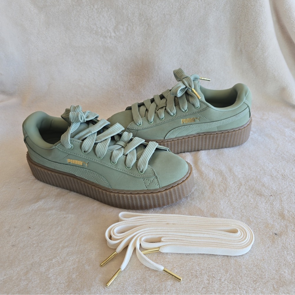 PUMA X Fenty Creepy Phatty Earth Tone Pack-Green Fog Women's 10 Style 399865-02